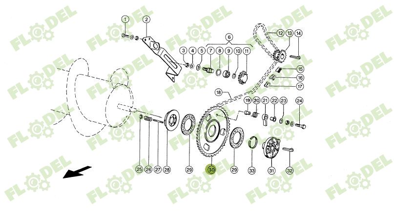 Pinion Z60 actionare tambur combina CLAAS 665155