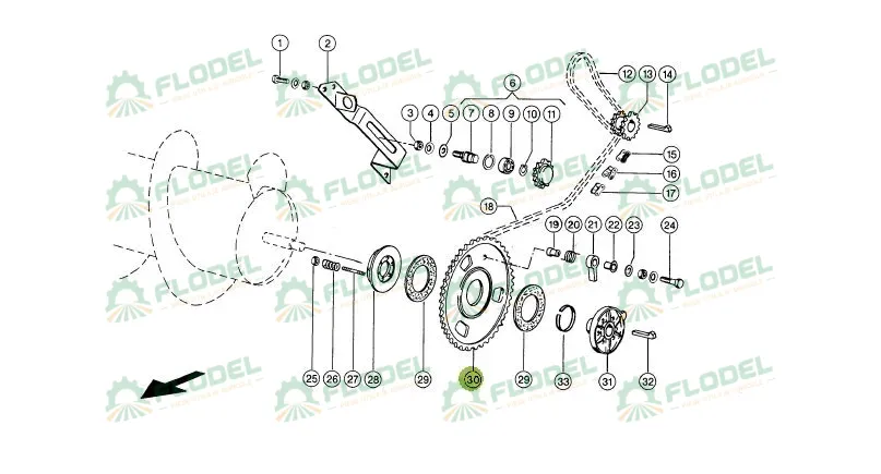 Pinion Z60 actionare tambur combina CLAAS 665155