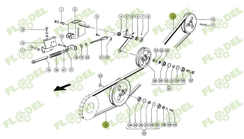 Curea actionare cutit heder paioase combina CLAAS 671013 GATES
