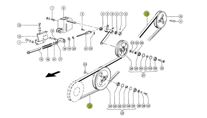 Curea actionare cutit heder paioase combina CLAAS 671013 GATES