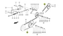 Curea actionare cutit heder paioase combina CLAAS 671013 GATES