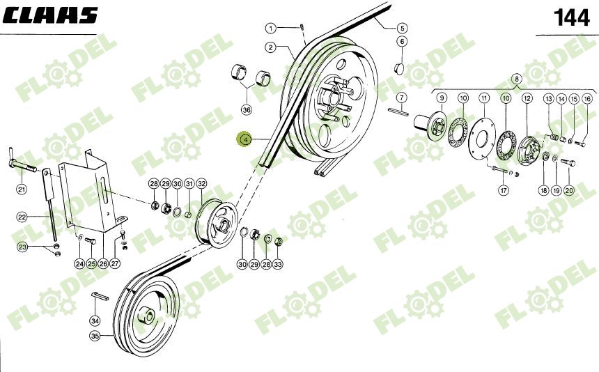 Curea gura alimentare combina CLAAS 629836 GATES