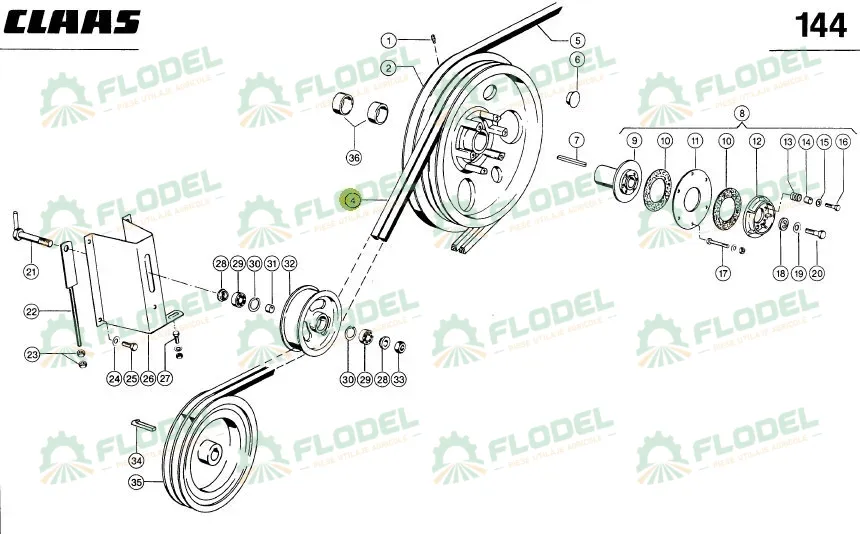 Curea gura alimentare combina CLAAS 629836 GATES