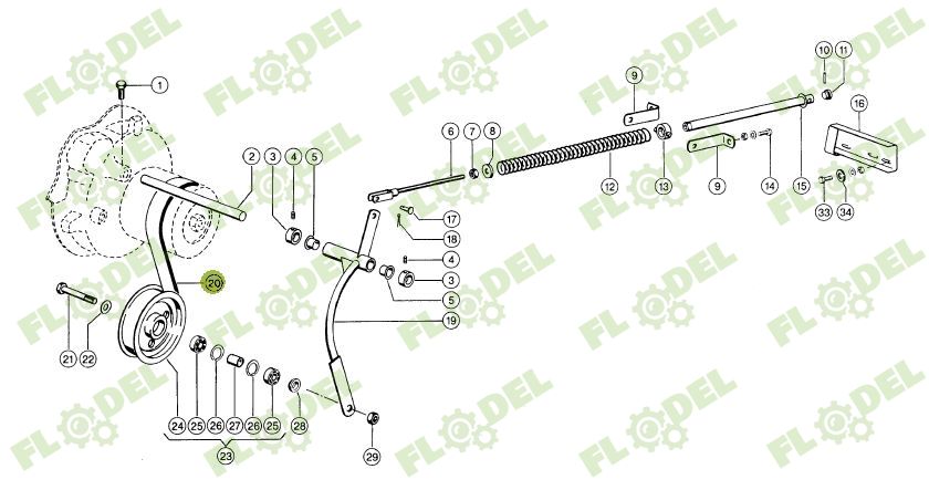 Curea 3HB combina CLAAS 609822 GATES