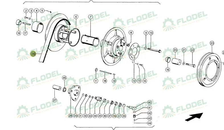 Curea danturata combina CLAAS 609823 GATES