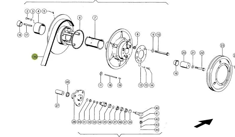 Curea danturata combina CLAAS 609823 GATES