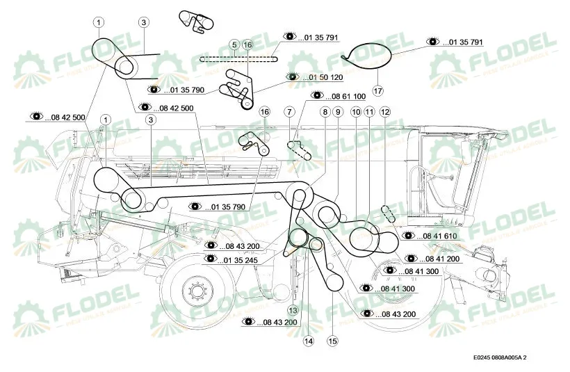 Curea actionare rotori combina CLAAS LEXION 665865 GATES