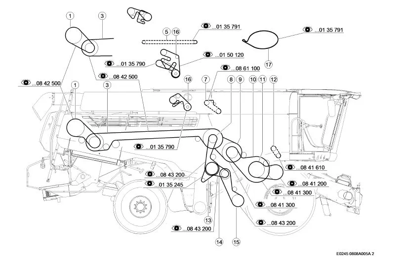 Curea actionare rotori combina CLAAS LEXION 665865 GATES