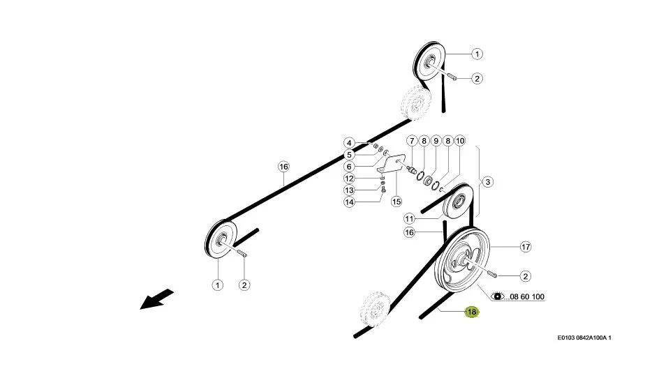 Curea combina CLAAS 506671 GATES