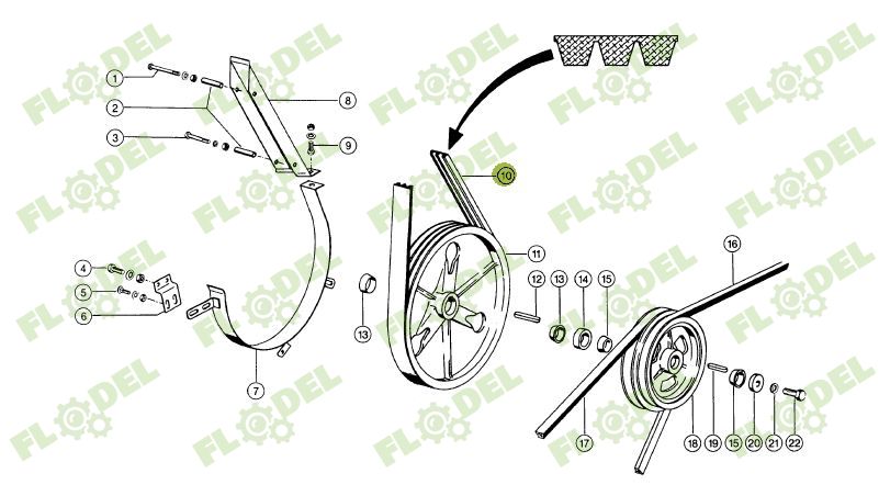 Curea 3HB combina CLAAS 671012 GATES