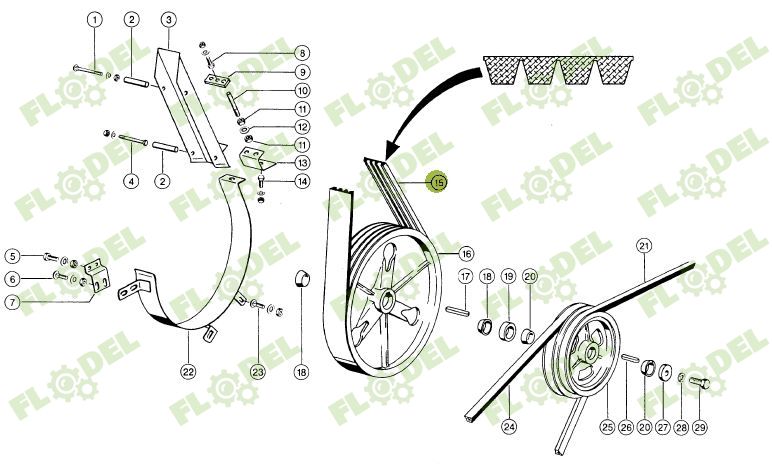 Curea 4HB combina CLAAS 629000 GATES