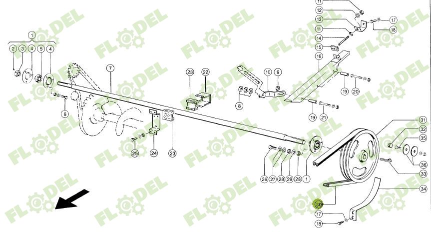 Curea 2HB combina CLAAS  629769 GATES