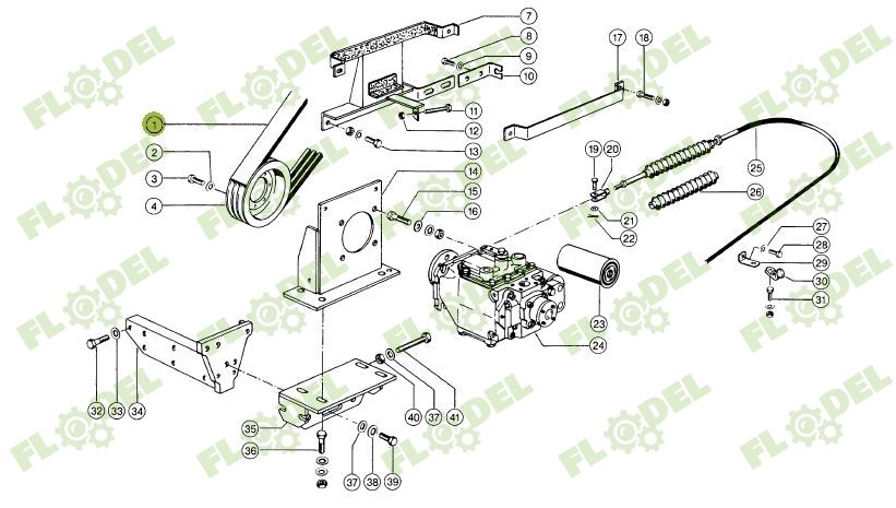 Curea pompa hidrostatica 4HB combina CLAAS 629001 GATES