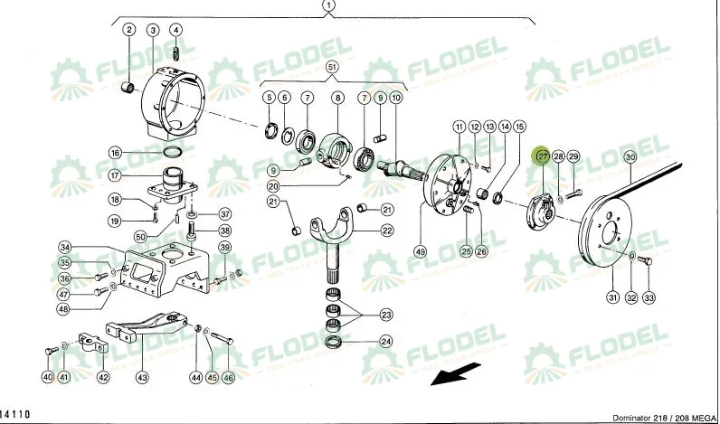 Suport fulie Z17 combina 31x145mm CLAAS 670401