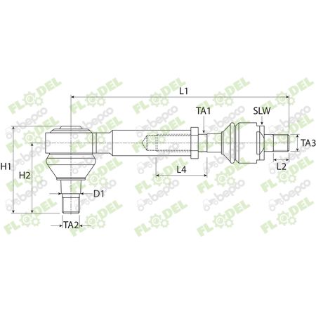Capat de bara + bieleta complet tractor JOHN DEERE AL209979