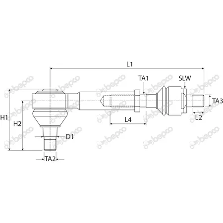 Capat de bara + bieleta complet tractor JOHN DEERE AL209979