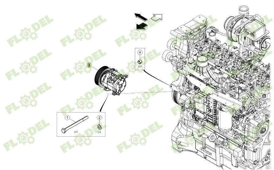 Compresor clima tractor CLAAS AXION 0021894090 DENSO
