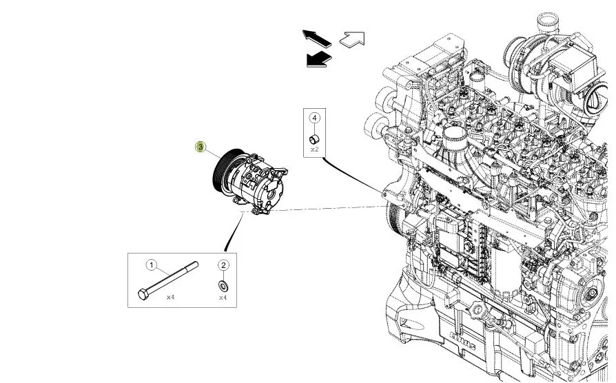 Compresor clima tractor CLAAS AXION 0021894090 DENSO