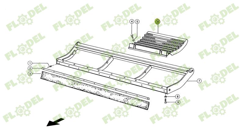 Segment contrabatator combina CLAAS 430x335mm 663345