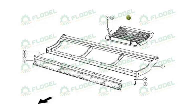 Segment contrabatator combina CLAAS 430x335mm 663345