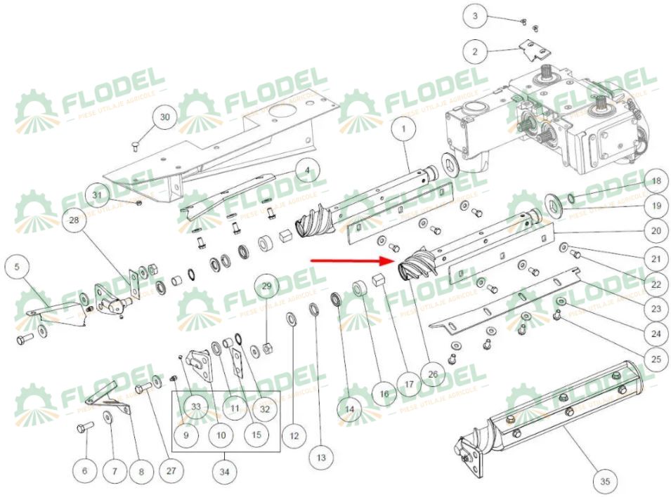 Sul complet header porumb CAPELLO M2-80031