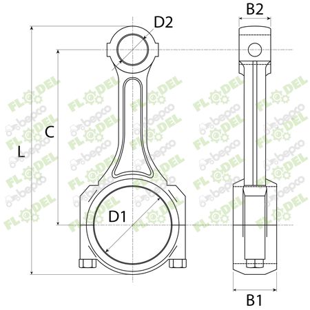 Biela motor tractor JOHN DEERE RE500608