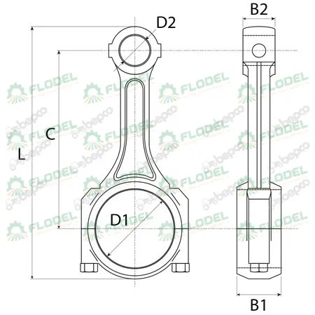 Biela motor tractor JOHN DEERE RE500608