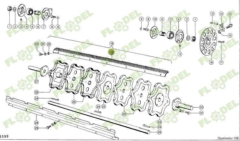 Set sine batator CLAAS DOMINATOR 1565x72mm 177533