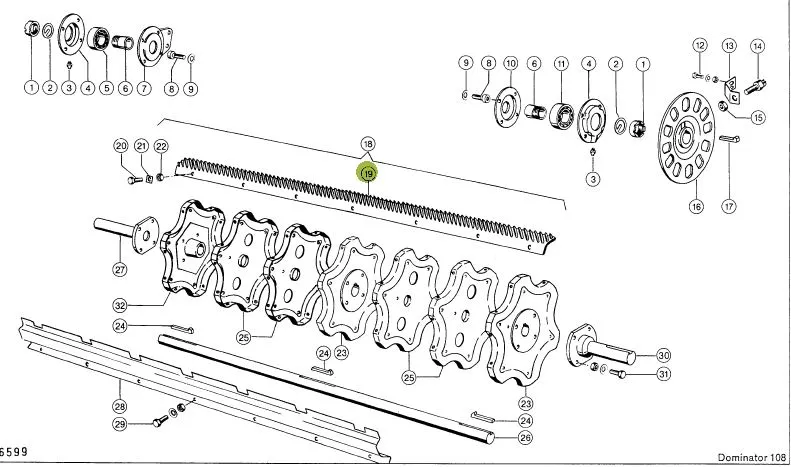 Set sine batator CLAAS DOMINATOR 1565x72mm 177533
