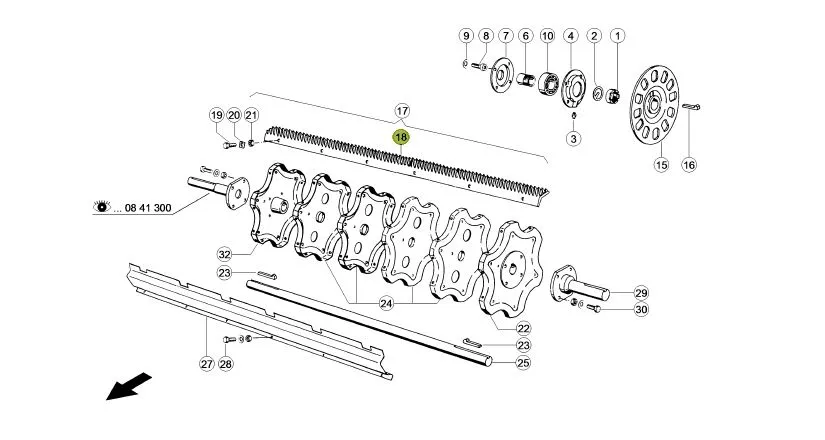 Set Sine CLAAS TUCANO DOMIANATOR MEGA 1300mm 177532