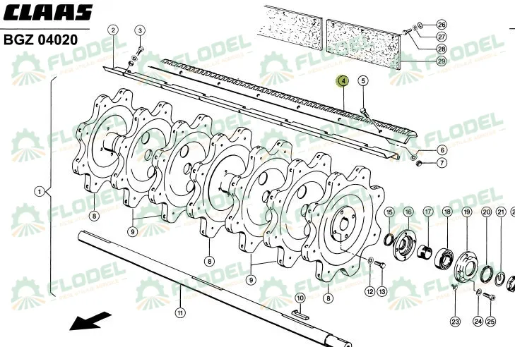 Set sine batator CLAAS Lexion 1680mm 181743 / 1817444