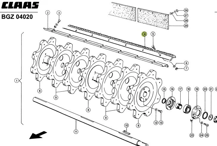 Set sine batator CLAAS Lexion 1680mm 181743 / 1817444