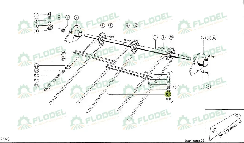 Lant transportor central combina agricola CLAAS 680113