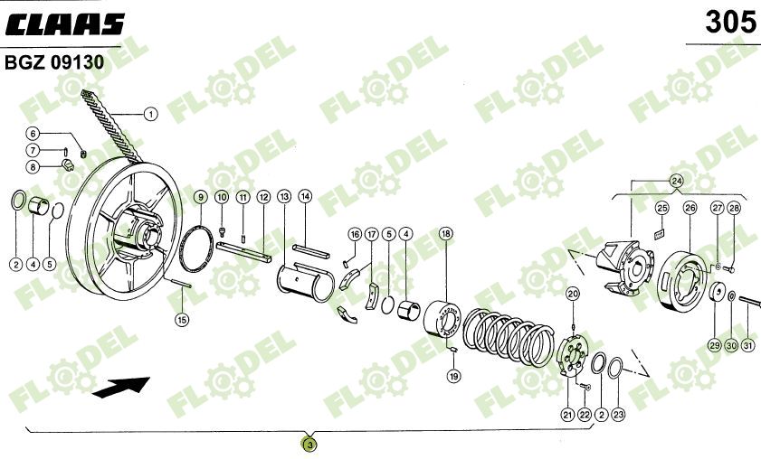 Variator batator complet combina CLAAS LEXION 667418