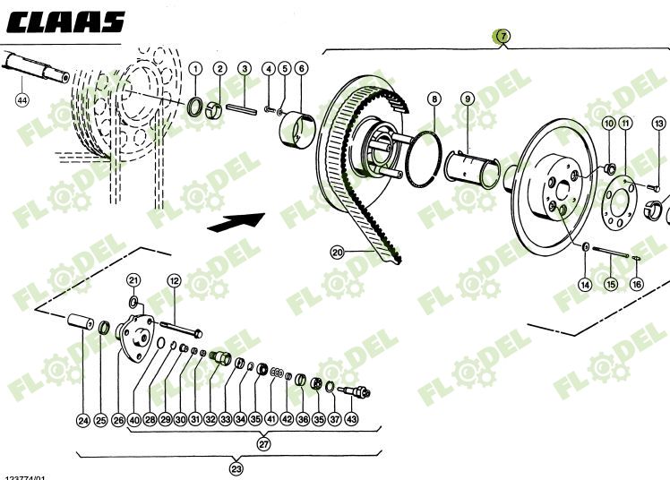 Variator batator combina CLAAS LEXION 744854