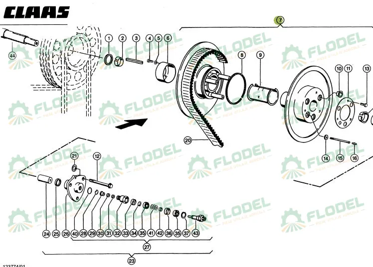 Variator batator combina CLAAS LEXION 744854