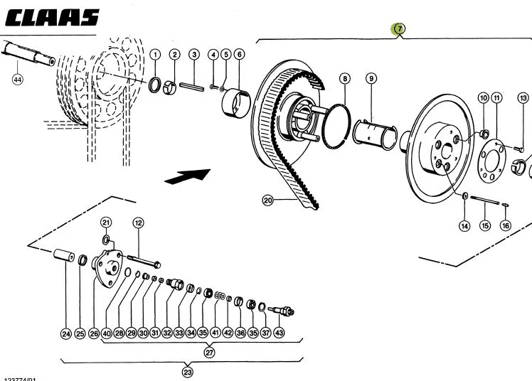 Variator batator combina CLAAS LEXION 744854