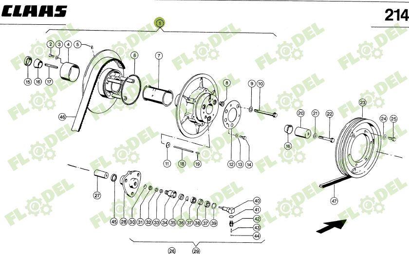 Variator batator complet combina CLAAS 661228