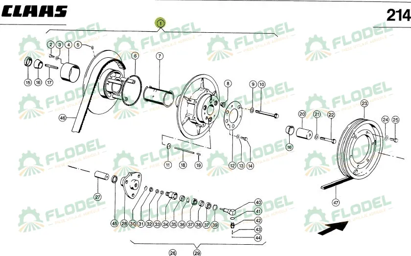 Variator batator complet combina CLAAS 661228