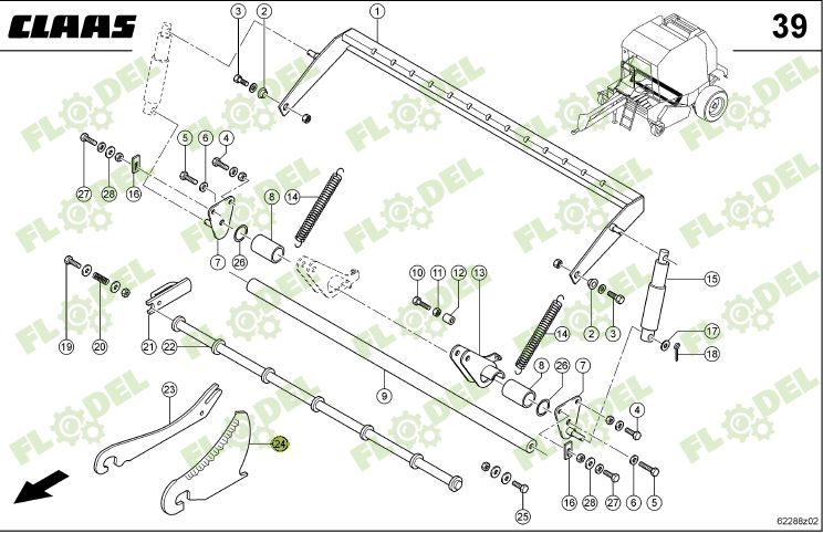 Cutit rotor presa baloti CLAAS 837779