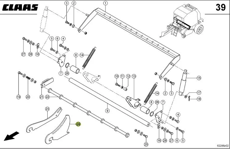 Cutit rotor presa baloti CLAAS 837779