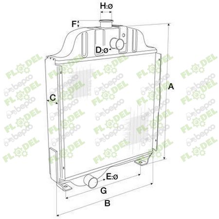 Radiator JOHN DEERE AR95802