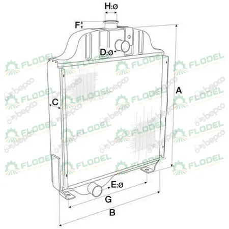 Radiator JOHN DEERE AR95802