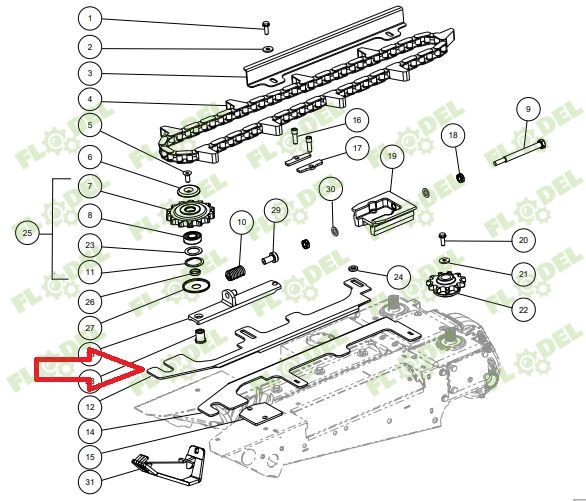 Placa ghidare dreapta CAPELLO 01.0184.02