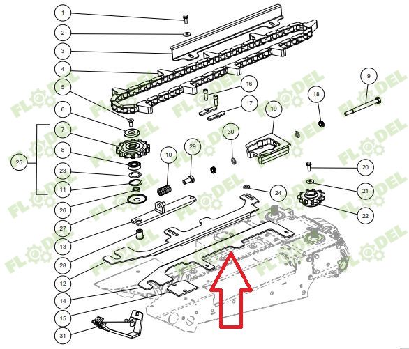Placa ghidaj lant stanga CAPELLO 01.0185.02