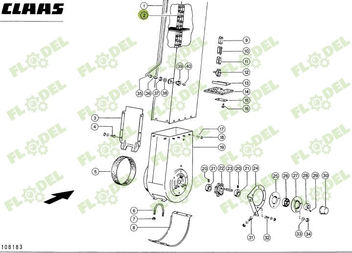Lant cu cupe Claas Dominator 605925