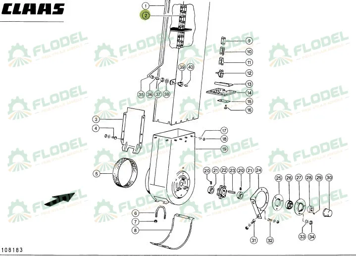 Lant cu cupe Claas Dominator 605925