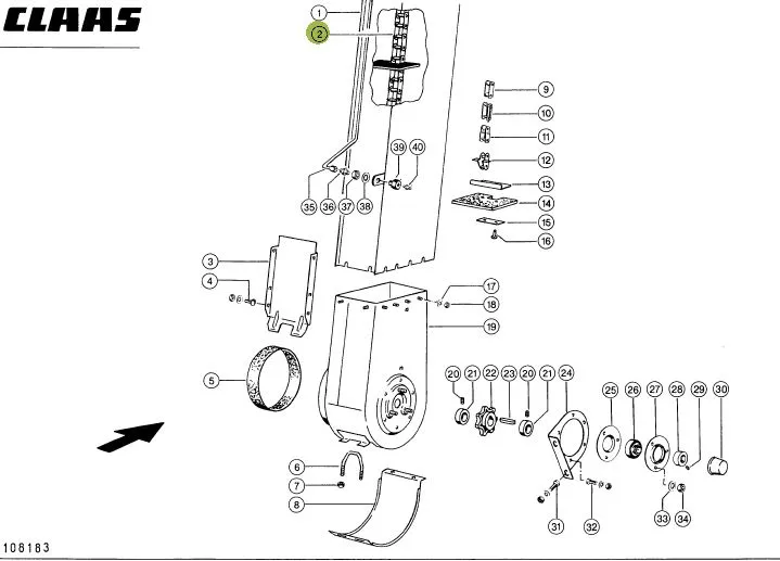 Lant cu cupe Claas Dominator 605925