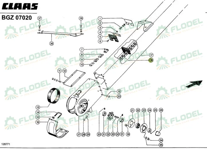 Lant cupe Lexion 6221mm, 40 cupe 735367