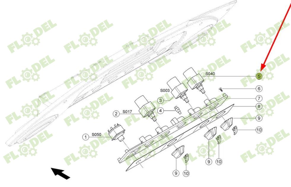 Comutator electric combina CLAAS 0000131380 Original CLAAS